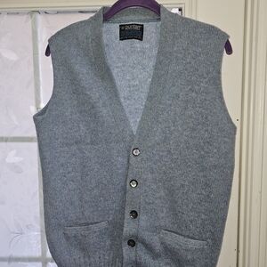Puritan Sportswear Hombre Men's Gray Wool Vest